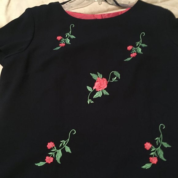 Vintage Positive Attitude Navy Blue 2pc. Pantsuit - Picture 6 of 11